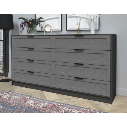 Kомод Тренд КТ-К197 (Антрацит ЛДСП/ Дуб серый ЛМДФ) Ш1965 В1020 Г451